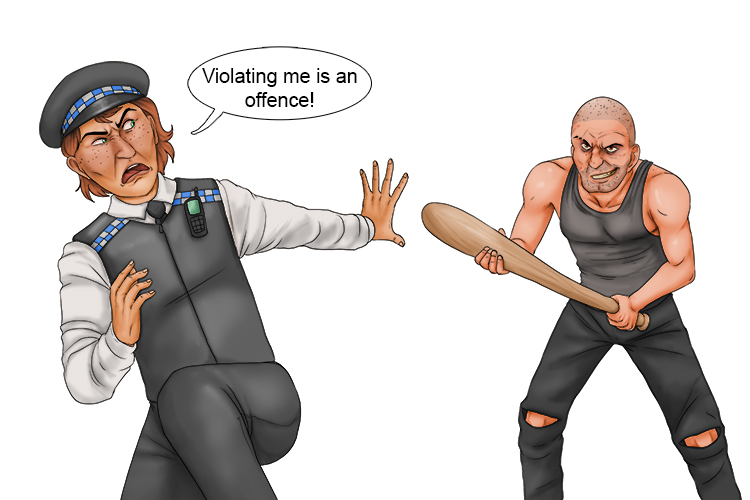 Violating me is an offence (violence) that comes about by physical force.